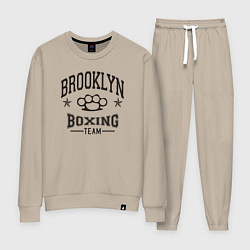 Костюм хлопковый женский Brooklyn boxing, цвет: миндальный