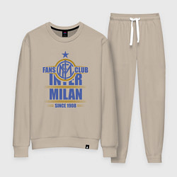 Костюм хлопковый женский Inter Milan fans club, цвет: миндальный