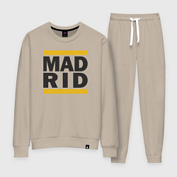 Костюм хлопковый женский Run Real Madrid, цвет: миндальный