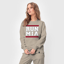 Костюм хлопковый женский Run Miami Heat, цвет: миндальный — фото 2