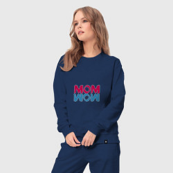 Костюм хлопковый женский Mom wow, цвет: тёмно-синий — фото 2
