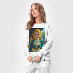 Костюм хлопковый женский The legend of Zelda - ahegao art, цвет: белый — фото 2