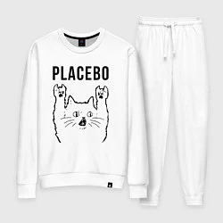 Костюм хлопковый женский Placebo - rock cat, цвет: белый