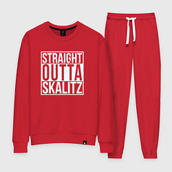 Костюм хлопковый женский Straight outta Skalitz, цвет: красный