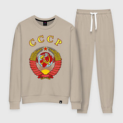 Костюм хлопковый женский CCCР Пролетарии, цвет: миндальный