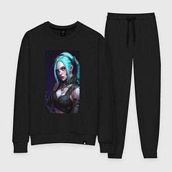 Костюм хлопковый женский Fantasy Jinx Arcane League of Legends, цвет: черный