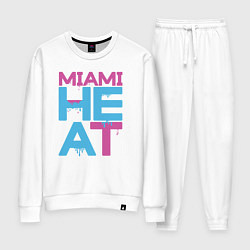 Костюм хлопковый женский Miami Heat style, цвет: белый