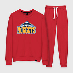 Костюм хлопковый женский Denver Nuggets, цвет: красный