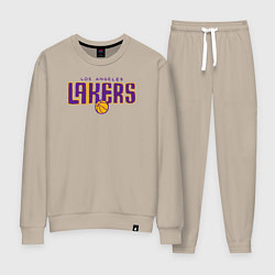 Костюм хлопковый женский Team Lakers, цвет: миндальный