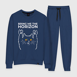Костюм хлопковый женский Bring Me the Horizon rock cat, цвет: тёмно-синий