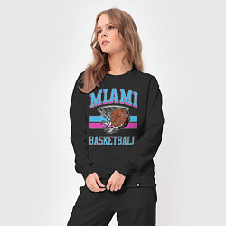 Костюм хлопковый женский Basket Miami, цвет: черный — фото 2