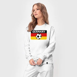Костюм хлопковый женский Football Germany, цвет: белый — фото 2