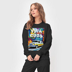 Костюм хлопковый женский Viva Cuba - car - retro, цвет: черный — фото 2