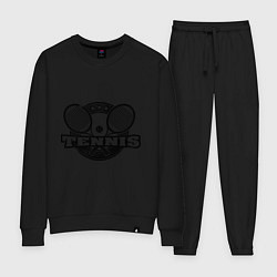 Костюм хлопковый женский Tennis, цвет: черный