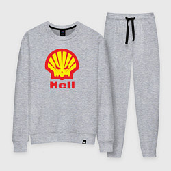 Костюм хлопковый женский Hell, цвет: меланж