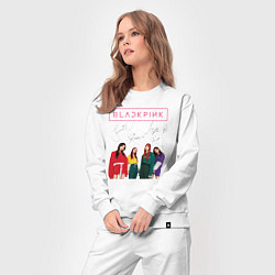 Костюм хлопковый женский Blackpink Lisa Jisoo Jennie Rose, цвет: белый — фото 2