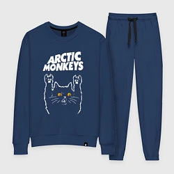 Костюм хлопковый женский Arctic Monkeys rock cat, цвет: тёмно-синий