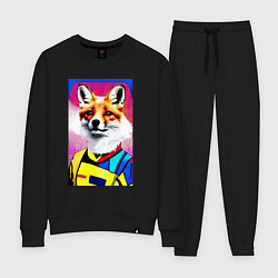 Костюм хлопковый женский Fox - pop art - fashionista, цвет: черный