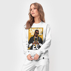Костюм хлопковый женский Snoop dogg с цепями, цвет: белый — фото 2