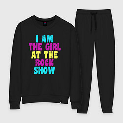 Костюм хлопковый женский I Am The Girl At The Rock Show, цвет: черный
