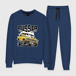Костюм хлопковый женский Russia tuning car, цвет: тёмно-синий