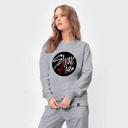 Костюм хлопковый женский Stray Kids logo, цвет: меланж — фото 2