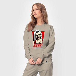 Костюм хлопковый женский MFC Milf, цвет: миндальный — фото 2