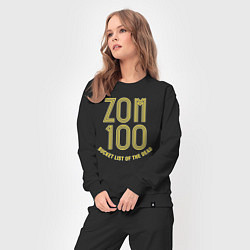 Костюм хлопковый женский Zom 100 logo, цвет: черный — фото 2