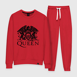 Костюм хлопковый женский Queen - logo, цвет: красный