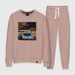 Костюм хлопковый женский Frank Ocean - McLaren F1 GTR Longtail, цвет: пыльно-розовый