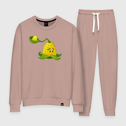 Костюм хлопковый женский Зернопульта, цвет: пыльно-розовый