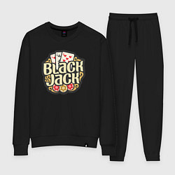 Костюм хлопковый женский Blackjack, цвет: черный