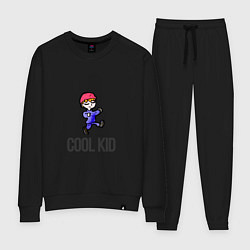 Костюм хлопковый женский Cool kid, цвет: черный