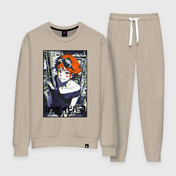 Костюм хлопковый женский Эд - космический ковбой, цвет: миндальный