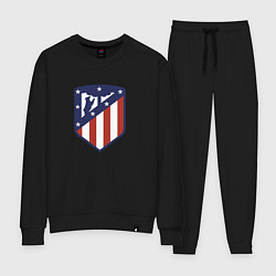 Костюм хлопковый женский Atletico Madrid FC, цвет: черный