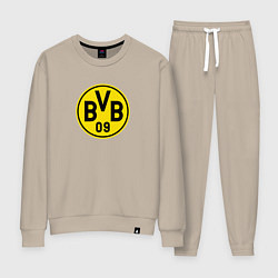 Костюм хлопковый женский Borussia fc sport, цвет: миндальный