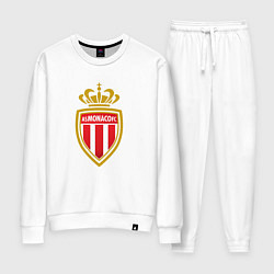 Костюм хлопковый женский Monaco fc sport, цвет: белый