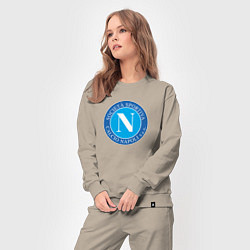 Костюм хлопковый женский Napoli fc sport, цвет: миндальный — фото 2