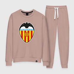 Костюм хлопковый женский Valencia fc sport, цвет: пыльно-розовый