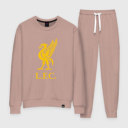 Костюм хлопковый женский Liverpool sport fc, цвет: пыльно-розовый