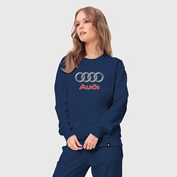 Костюм хлопковый женский Audi brend, цвет: тёмно-синий — фото 2