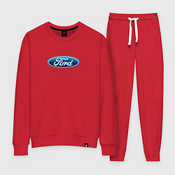 Костюм хлопковый женский Ford usa auto brend, цвет: красный