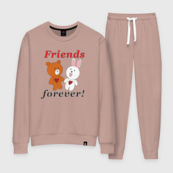Костюм хлопковый женский Friends forever, цвет: пыльно-розовый