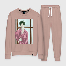 Костюм хлопковый женский Bright morning, цвет: пыльно-розовый