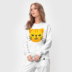 Костюм хлопковый женский Жёлтый котёнок хитрит, цвет: белый — фото 2