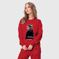Костюм хлопковый женский Depeche Mode - Dave and Martin Memento Mori, цвет: красный — фото 2