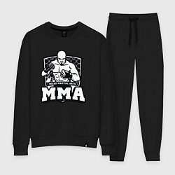 Костюм хлопковый женский Mixed martial arts, цвет: черный