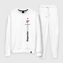 Костюм хлопковый женский Depeche Mode - Роза Violator, цвет: белый