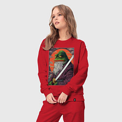 Костюм хлопковый женский Pepe samurai, цвет: красный — фото 2