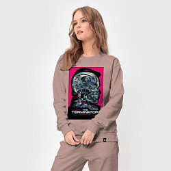 Костюм хлопковый женский Terminator 1, цвет: пыльно-розовый — фото 2